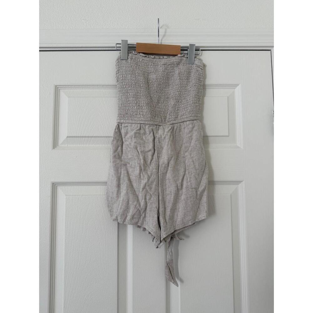 Abercrombie Strapless Smocked Romper small